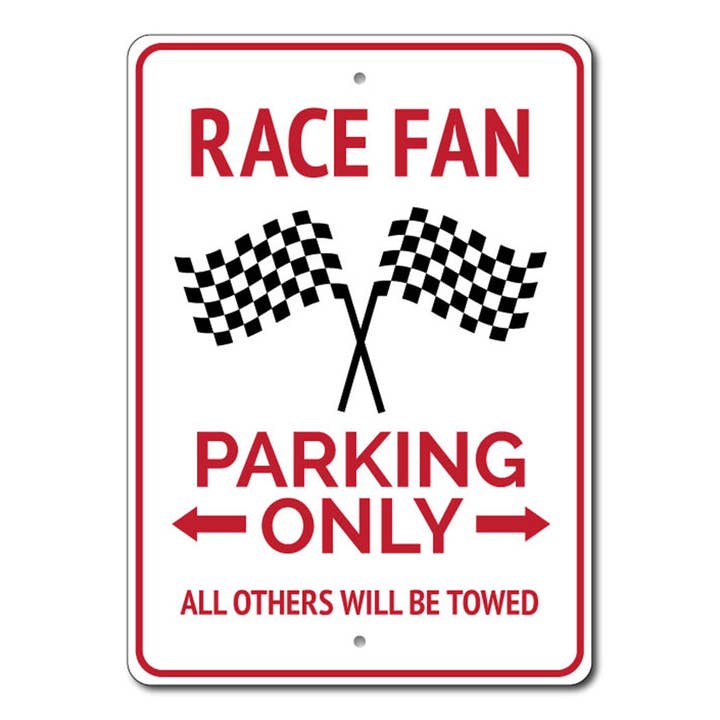 Schild „Race Fan für den Großhandel von Lizton Sign Shop, Inc