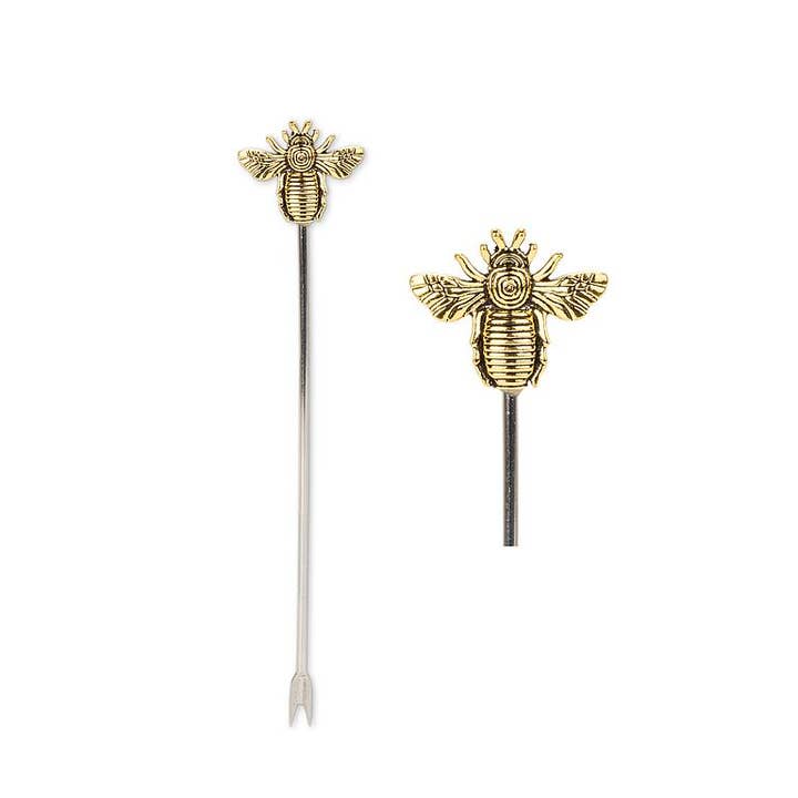 Abbott - Wholesale Cocktail Pick - Set of 4 Golden Bee Cocktail Picks-4.5"L