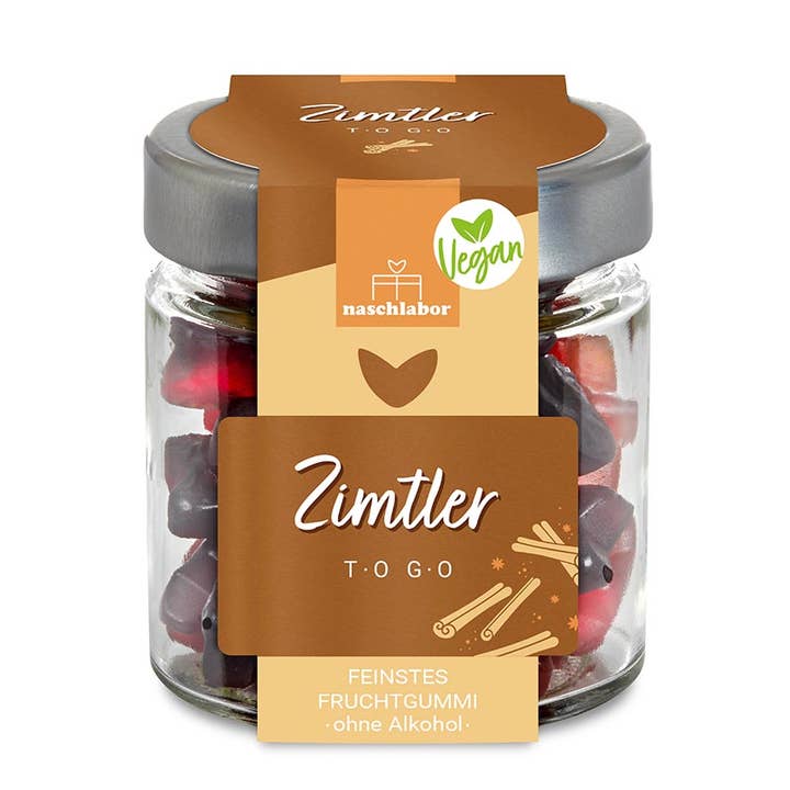 Gomme aux fruits végétalienne Zimtler To Go 120 g pour la vente par naschlabor GmbH