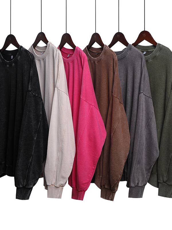 350g Batik Cotton Oversized Sweatshirt for wholesale by Hope & Sunshine