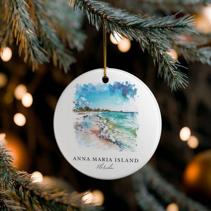 Premium Travel Art - Wholesale Ornament - Anna Maria Island Ornament: Unique Anna Maria Island Souvenir, Anna Maria Xmas Decor, and Authentic Gulf Coast Florida Gift3