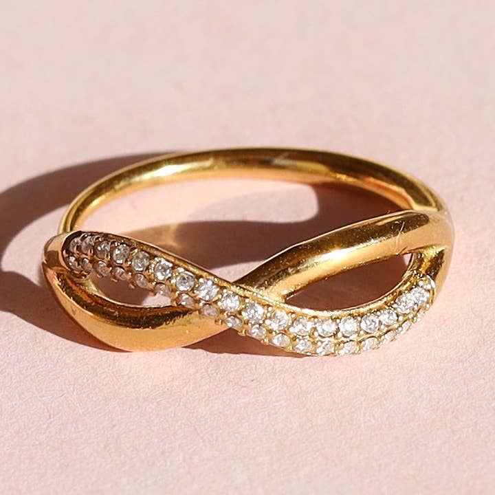 Michelli - Double Layer Cross Gold Ring for wholesale by MeloMelo