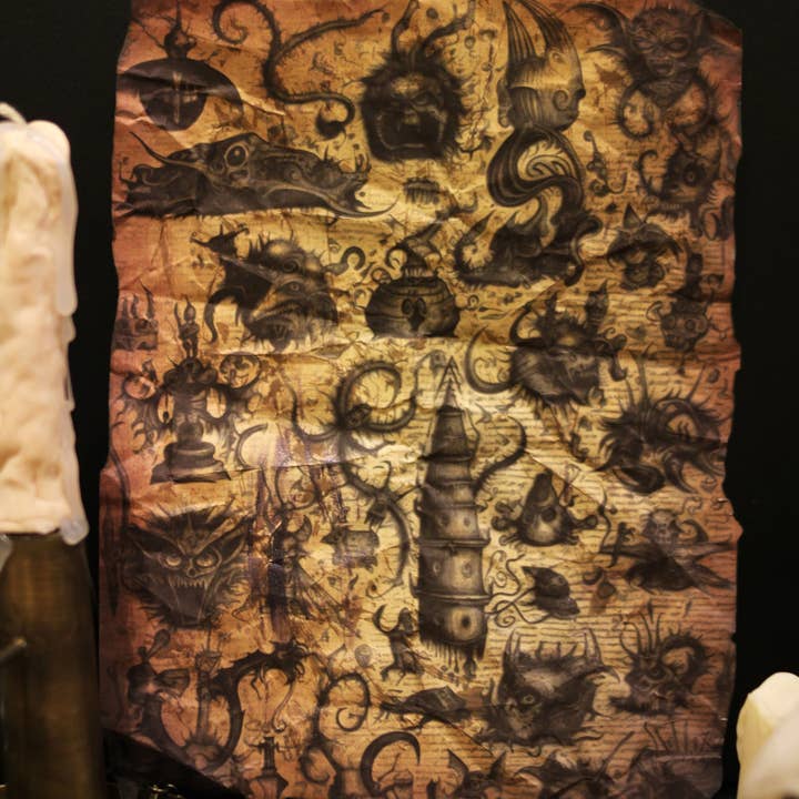 Pergamena del Bestiario: "Demoni della città sommersa" per la vendita all'ingrosso da parte di Kutuleras