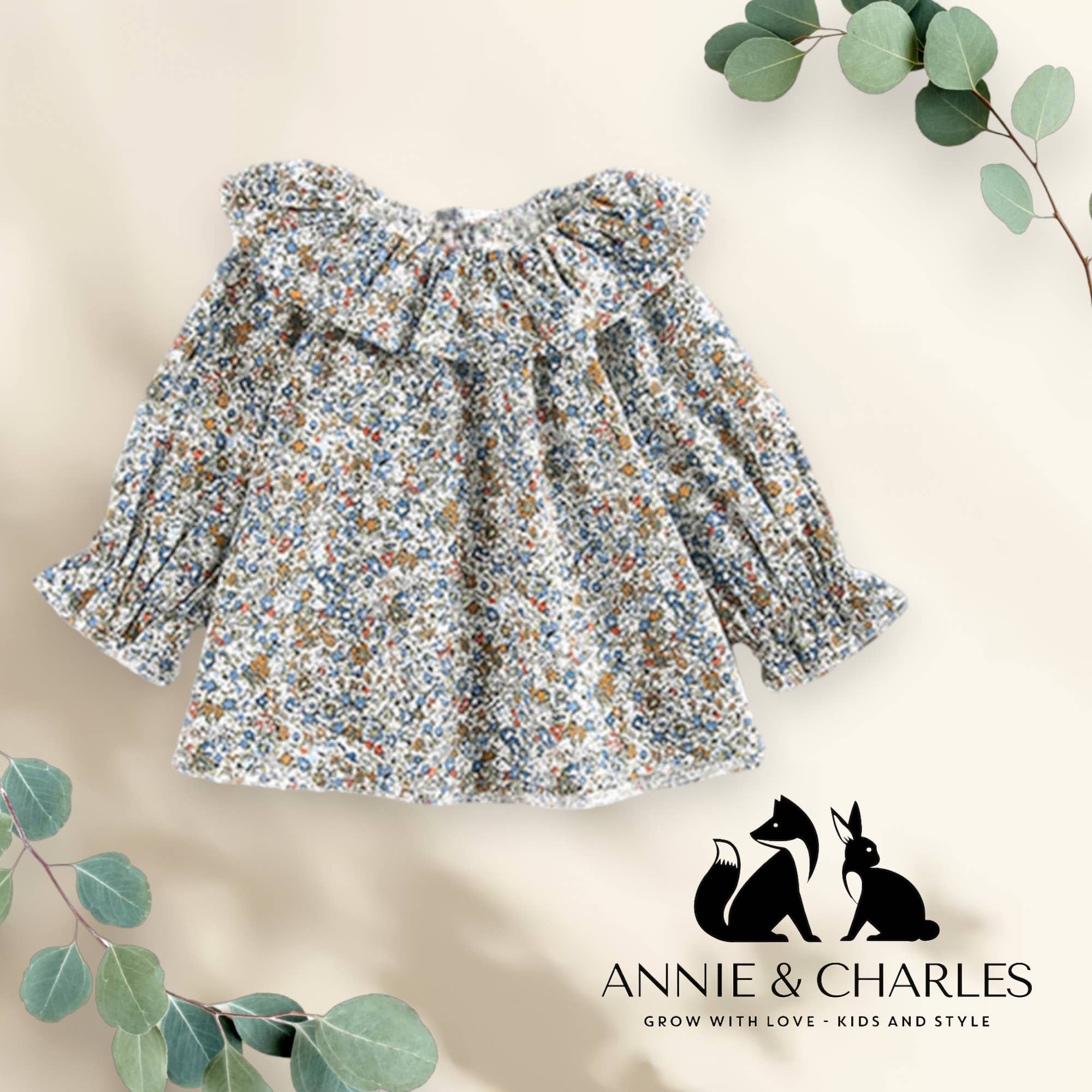 Annie & Charles - Venta al por mayor Camiseta - Niños - Blusa con cuello FLORA de Annie & Charles®0