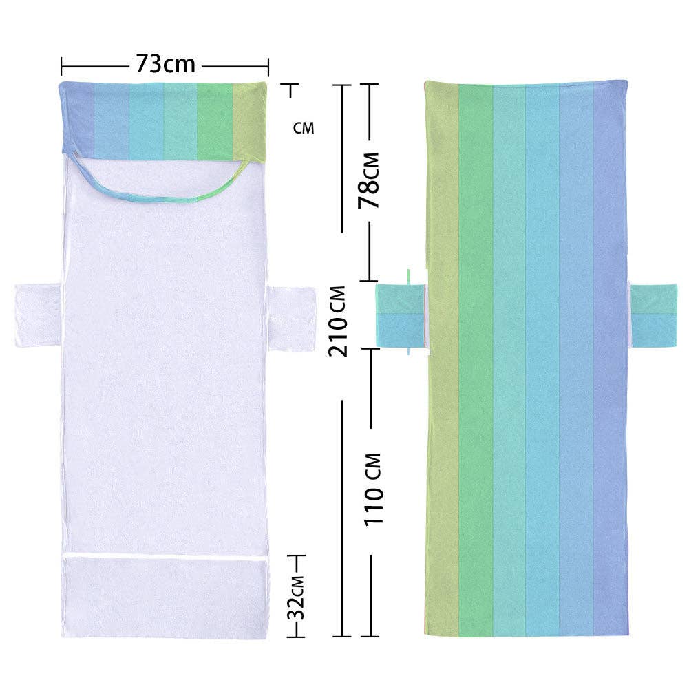 pinkblu02 – Engroshandel Strandhåndklæde – Mode Casual Stribet Geometriske Strandhåndklæder7