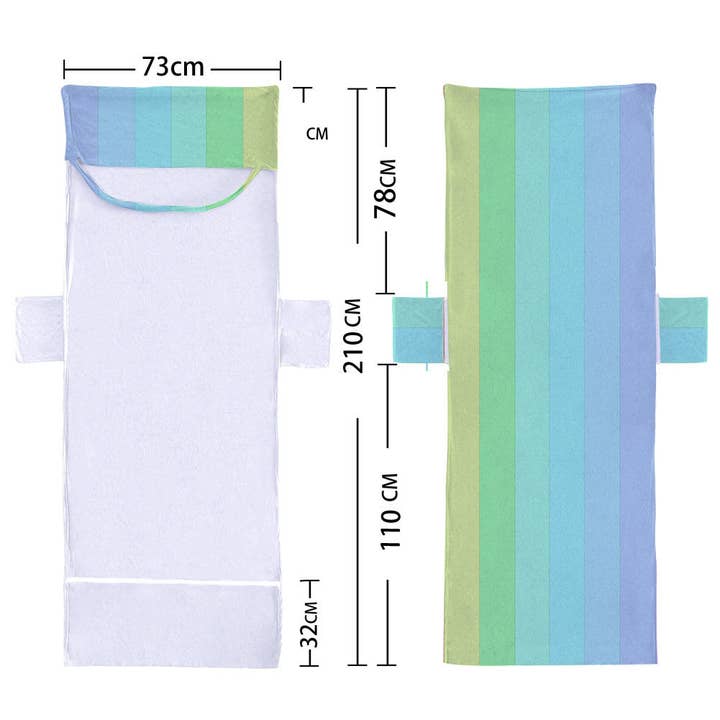 pinkblu02 – Engroshandel Strandhåndklæde – Mode Casual Stribet Geometriske Strandhåndklæder7