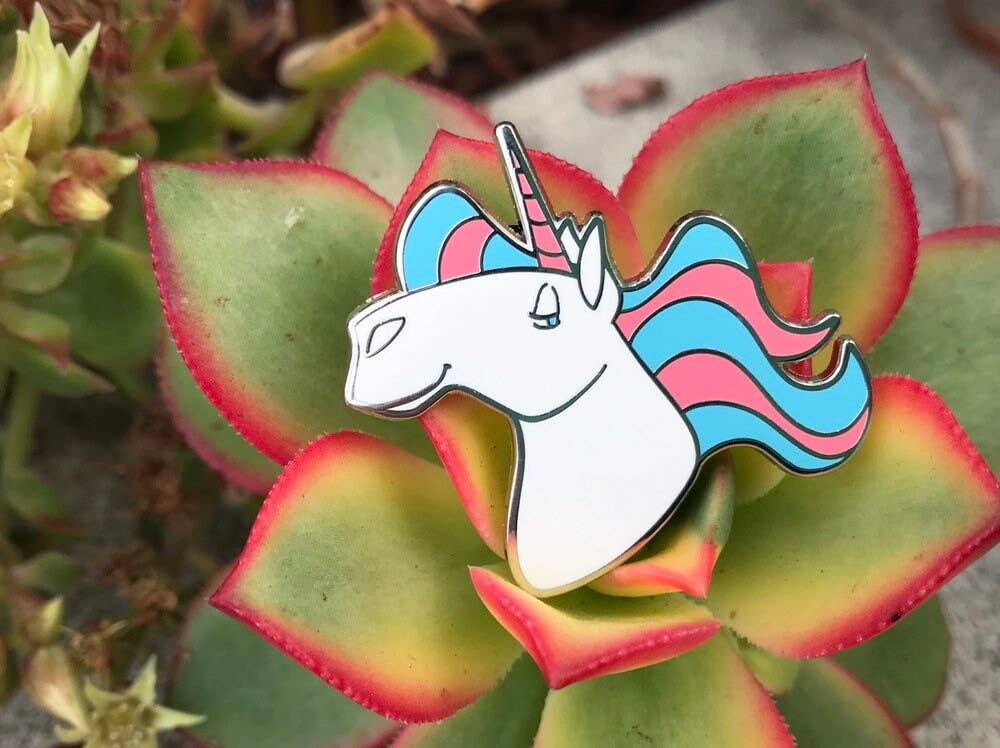 Geekly Whimsical - Wholesale Lapel Pin/Button - Pride-icorns! Pride Unicorn Enamel Pin - Transgender5