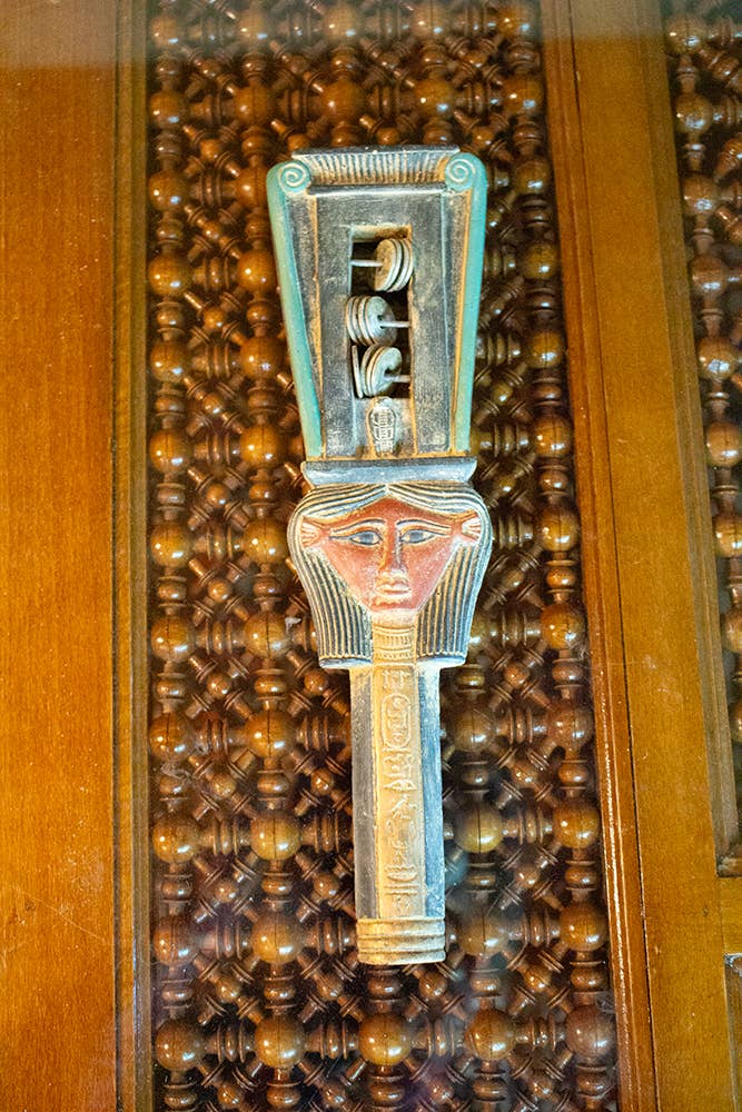 Discoveries, Inc. - Wholesale Decorative Tabletop Object - Hathor Sistrum - 10.75" - Egyptian Goddess3