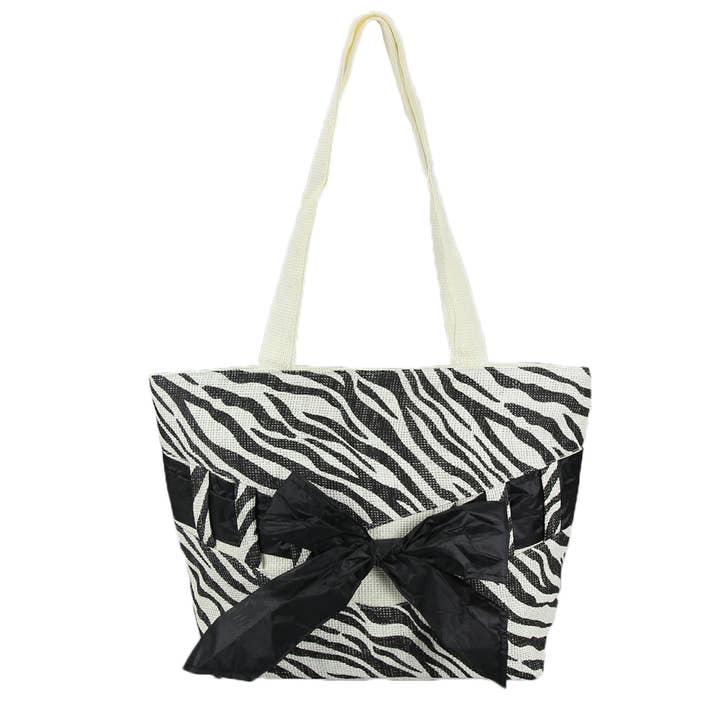 Borsa di Paglia con Stampa Zebra per la vendita all'ingrosso da parte di Official Store