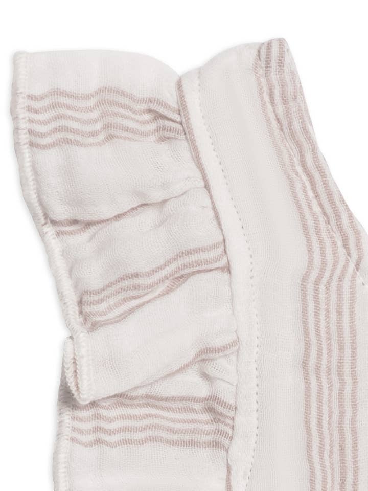 Colored Organics - Wholesale Dress - Baby - Organic Baby & Kids Jane Muslin Dress - Enzo Stripe / Beige