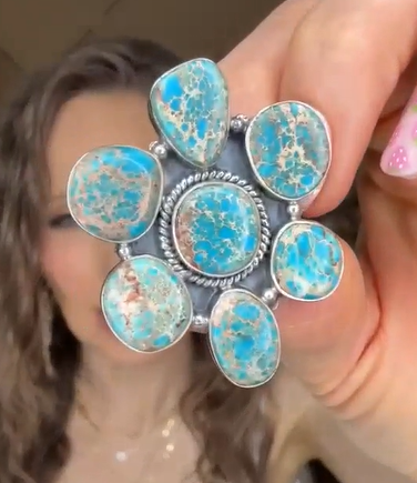 Krush Kandy - Wholesale Cocktail/Statement Ring - Desert Heat Jasper Cluster Rings MADE TO ORDER1