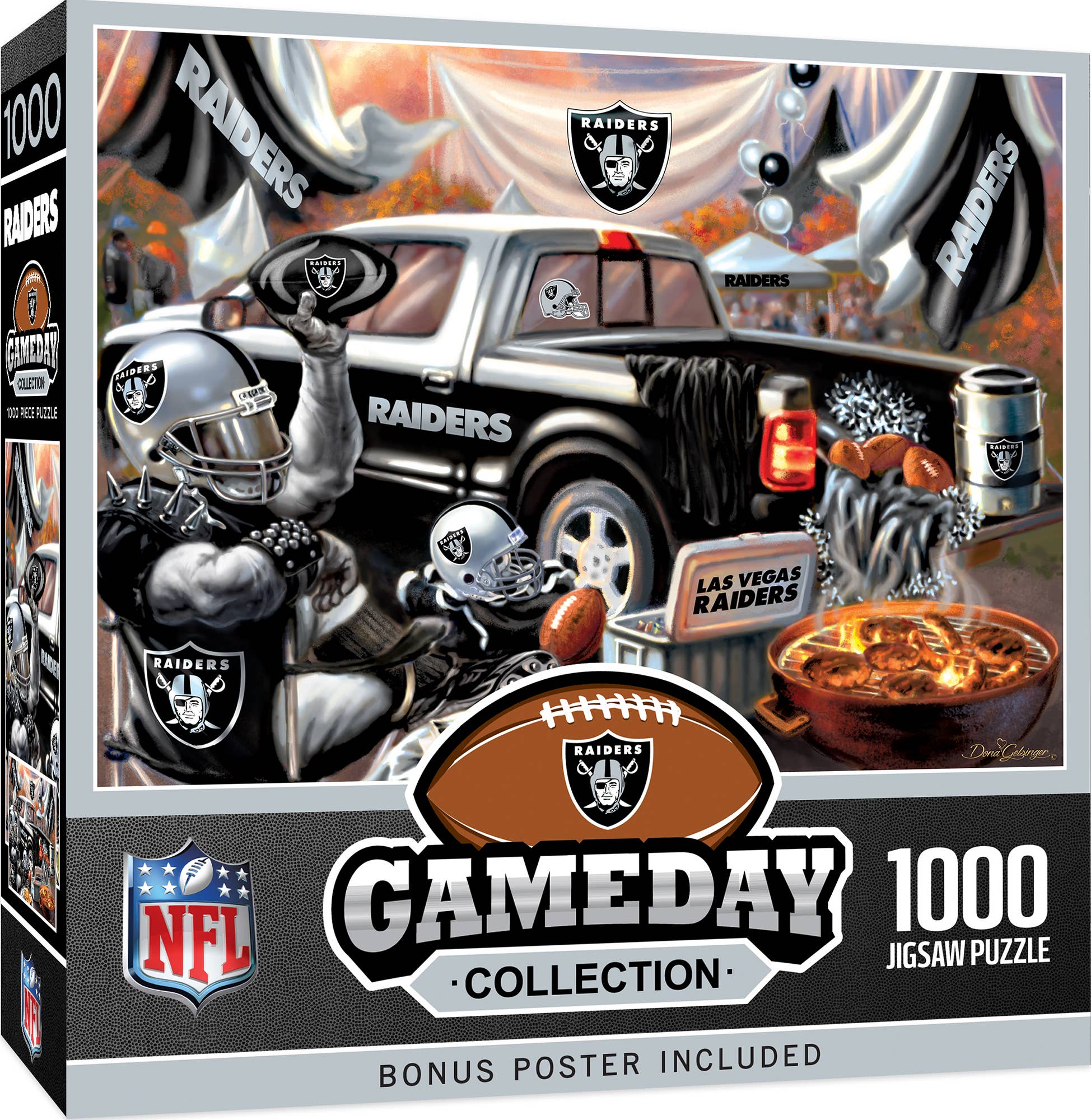 Masterpieces Puzzles - Wholesale Puzzle - Adult - Las Vegas Raiders - Gameday 1000 Piece Puzzle0