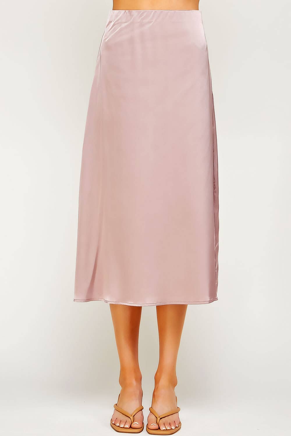 Sweet Generis - Vendita all'ingrosso Gonna - Donna - GONNA MIDI PLUS IN RASO CON ELASTICO IN VITA3