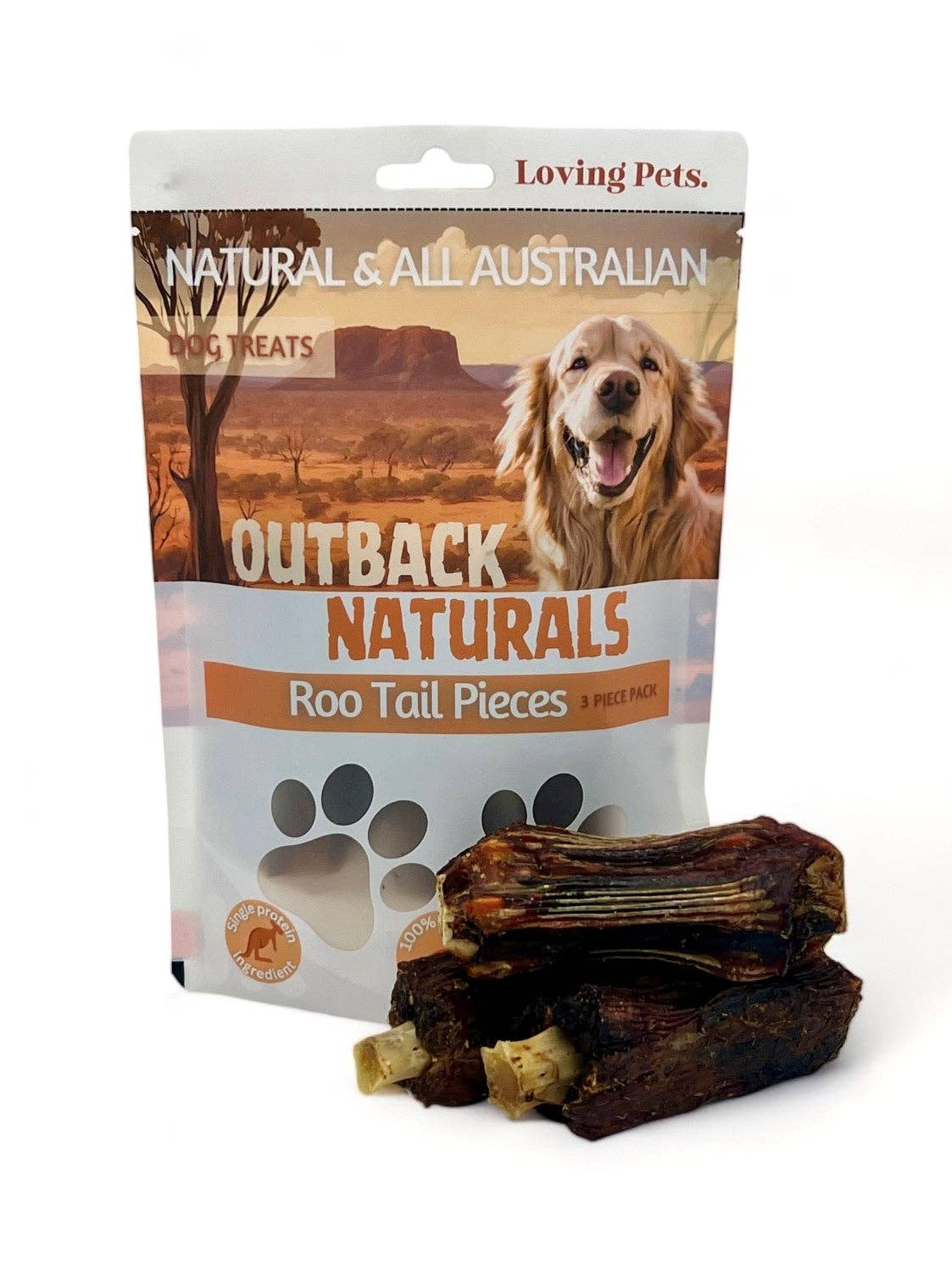 Loving Pets Australia - Wholesale Pet Treats - Dog - Roo Tail Pieces0