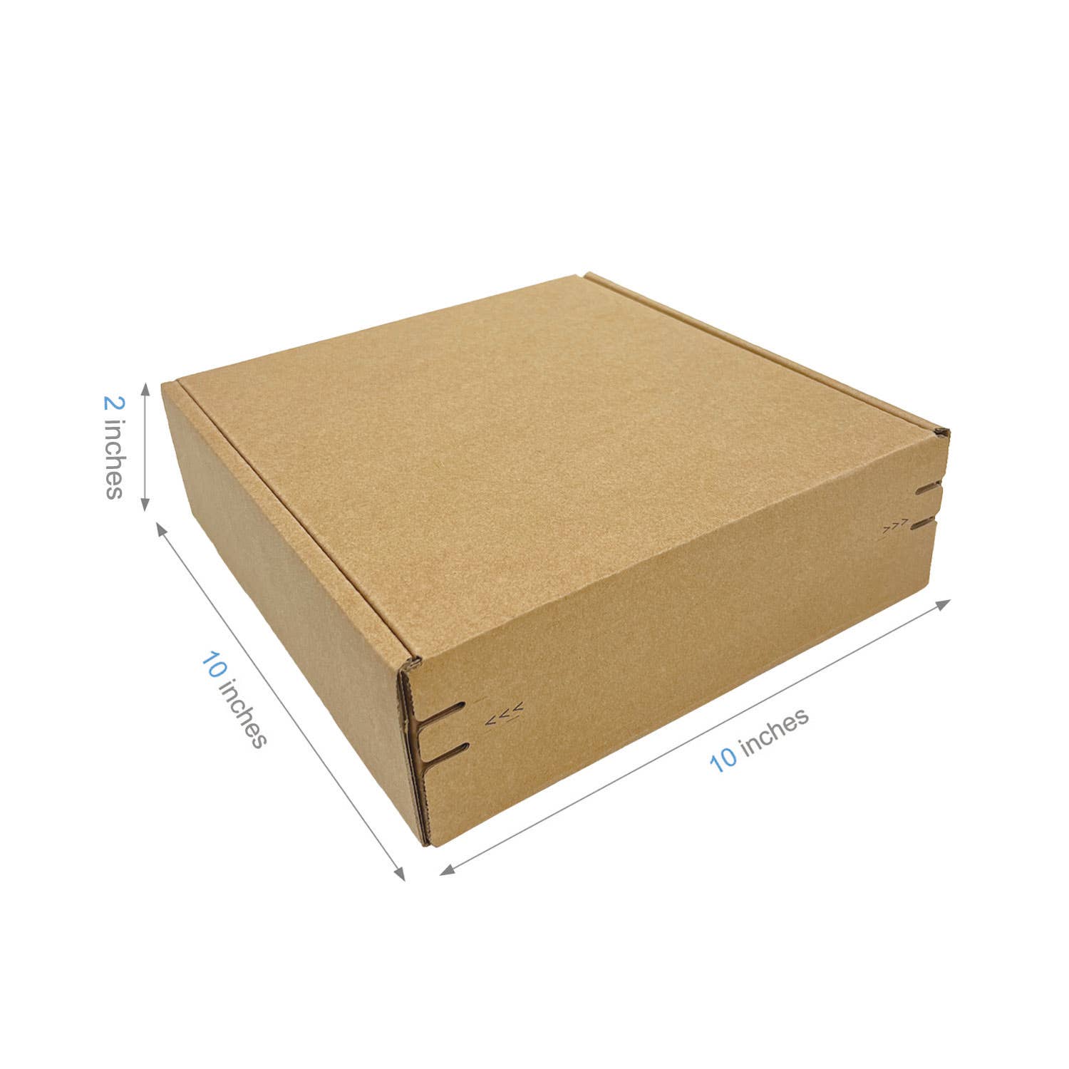 Kis Paper - Wholesale Gift Box - 40pcs 10"x10"x2" Kraft Corrugated Paper Mailer Boxes0