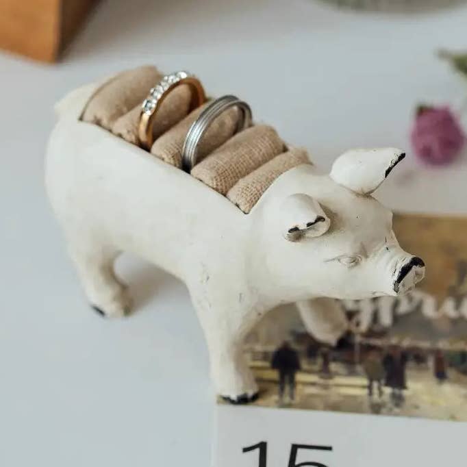 Vagabond Vintage - Wholesale Jewelry Stand & Display - RESIN PIG JEWELRY HOLDER0