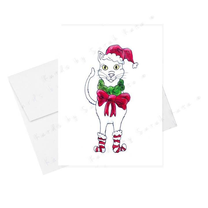 Christmas Cat Greeting Card for wholesale by Kards