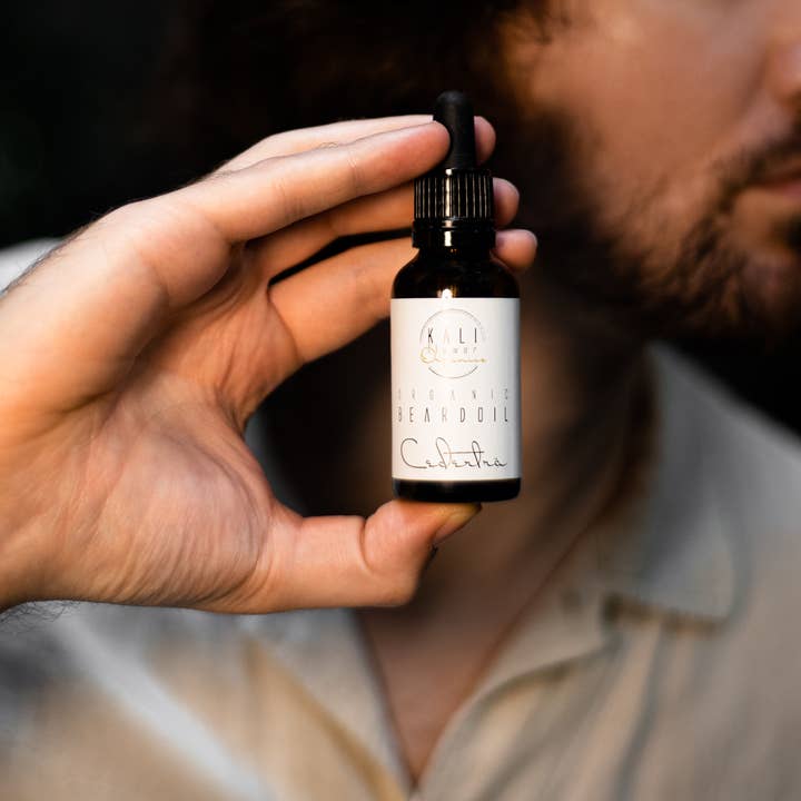 KaliFlower Organics - Wholesale Beard Styling Product - Organic Beard Oil - Cedar Bergamot3