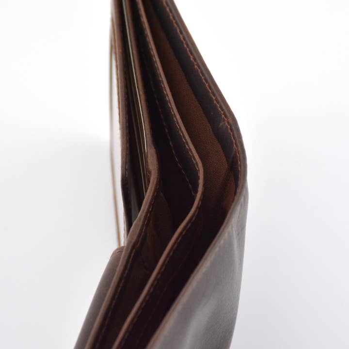 Exclusive Art Inc - Wholesale Portemonnee - Heren - Vintage leren portemonnee//Cow Pull-Up Leder Bruin