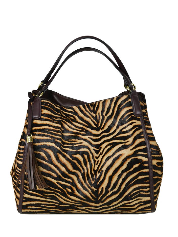 Calf-hair Leather Shoulder Bag with Tassel for wholesale by IT BAGS