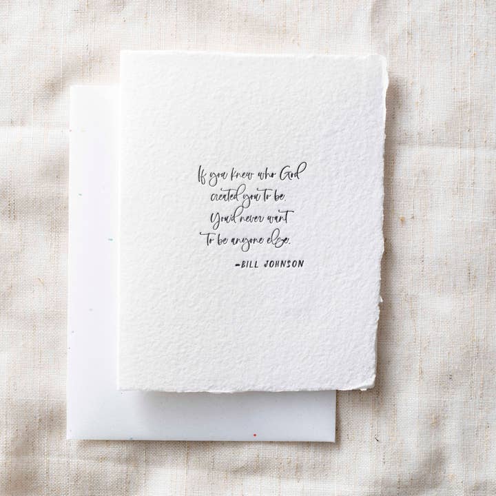 God Created You To Be | Religious Christian Greeting Card for wholesale by Paper Baristas