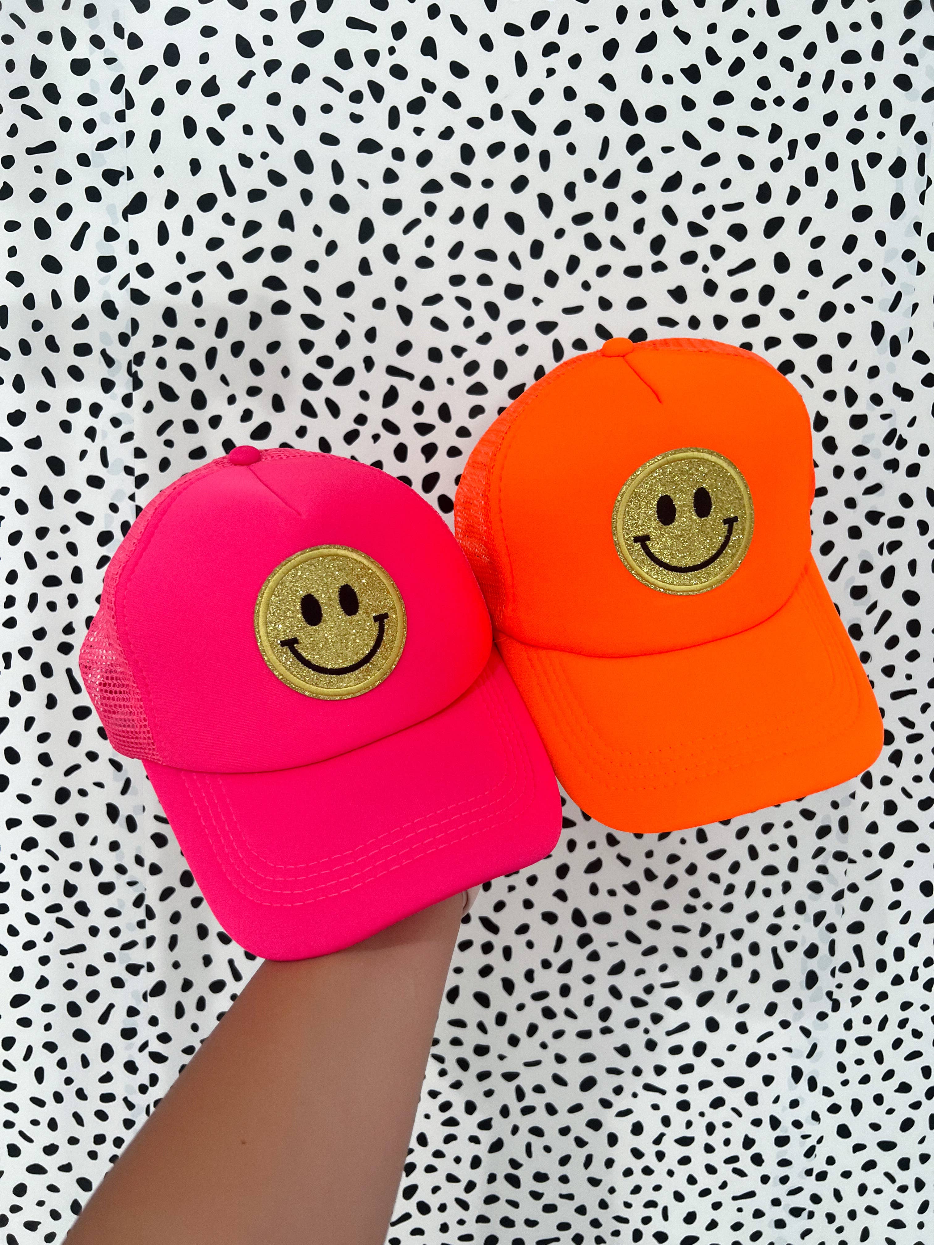Electric Feels Company - Wholesale Trucker Hat - Women's - Glitter Smiley Face Trucker Hat | Summer Hat6