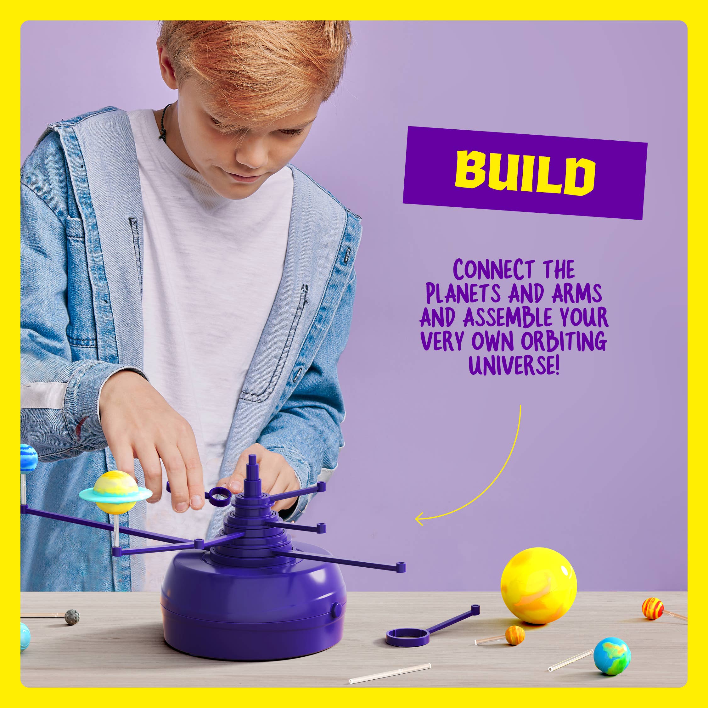 Dan&Darci - Wholesale Build-a-Toy - Kids - 360° Orbiting Solar System for Kids, Paint & Build Model Kit3