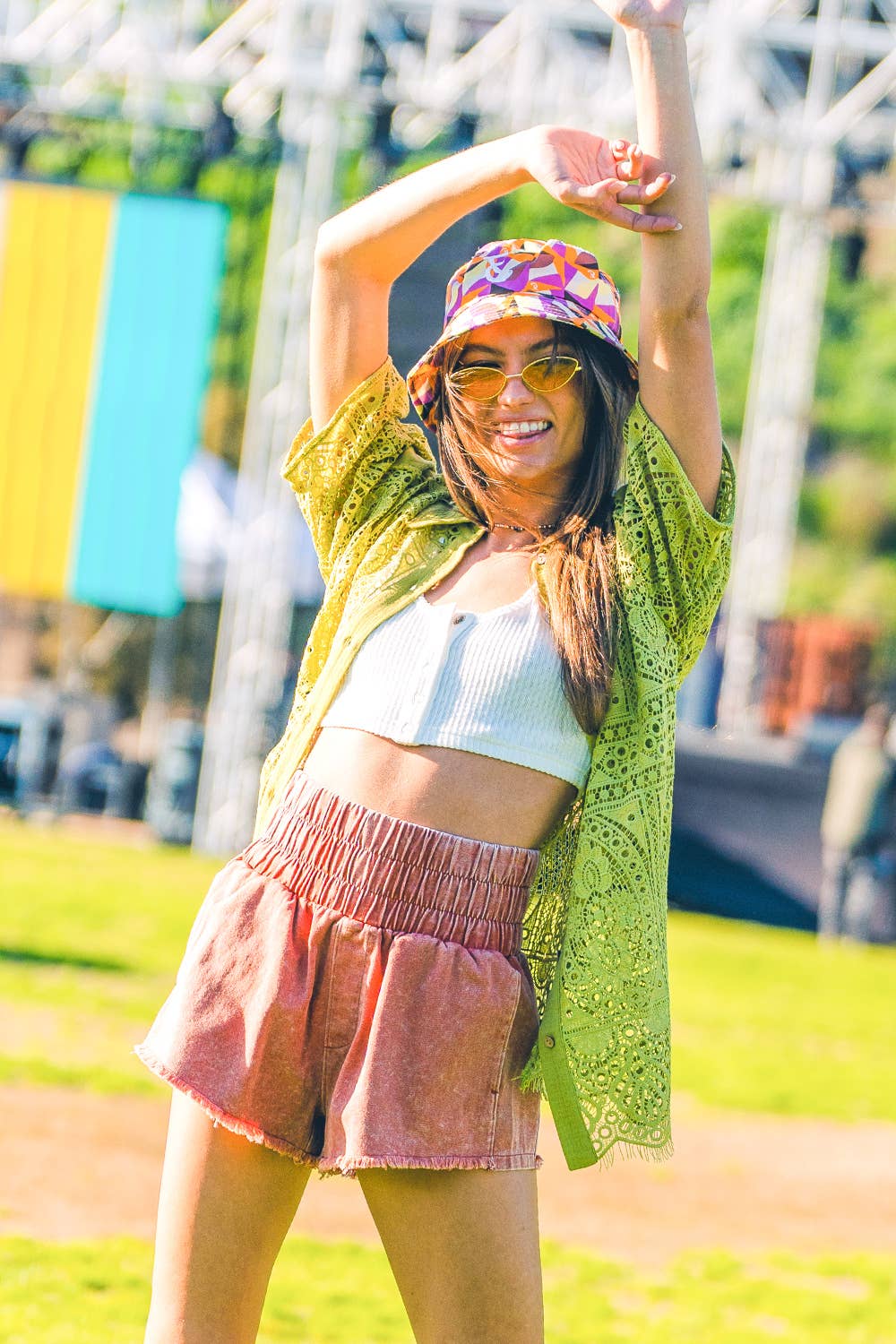 VERY J - Wholesale Shorts - Women's - NP70123-High-Waist Washed Twill Shorts7