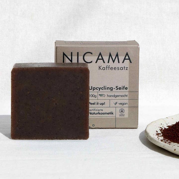 NICAMA - Venta al por mayor Pastilla de jabón - NICAMA - jabón upcycling con posos de café2
