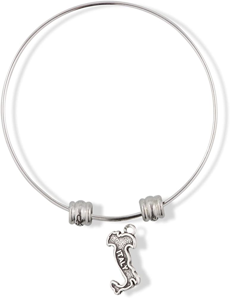 Dave The Bunny - Vendita all'ingrosso Braccialetto con ciondolo/pendente - Bracciale rigido EPJ, braccialetto italiano con mappa, regalo per donna, uomo, italiano, paese, regali, accessori per cuori0