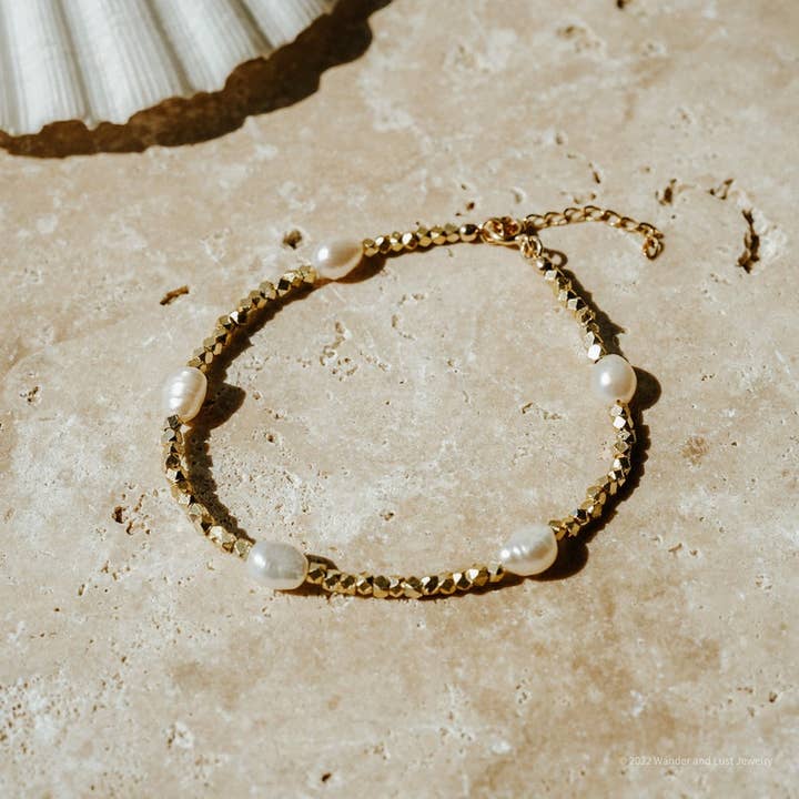 Pulseira de pérolas Saylor por atacado de Wander + Lust Jewelry