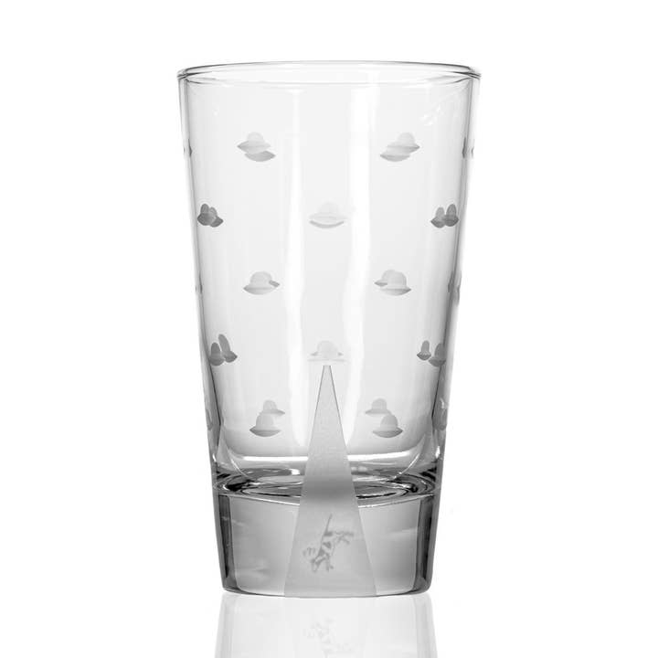 Mothership 15oz Cooler Highball - UFO - Alien - Cow for wholesale by Rolf Glass