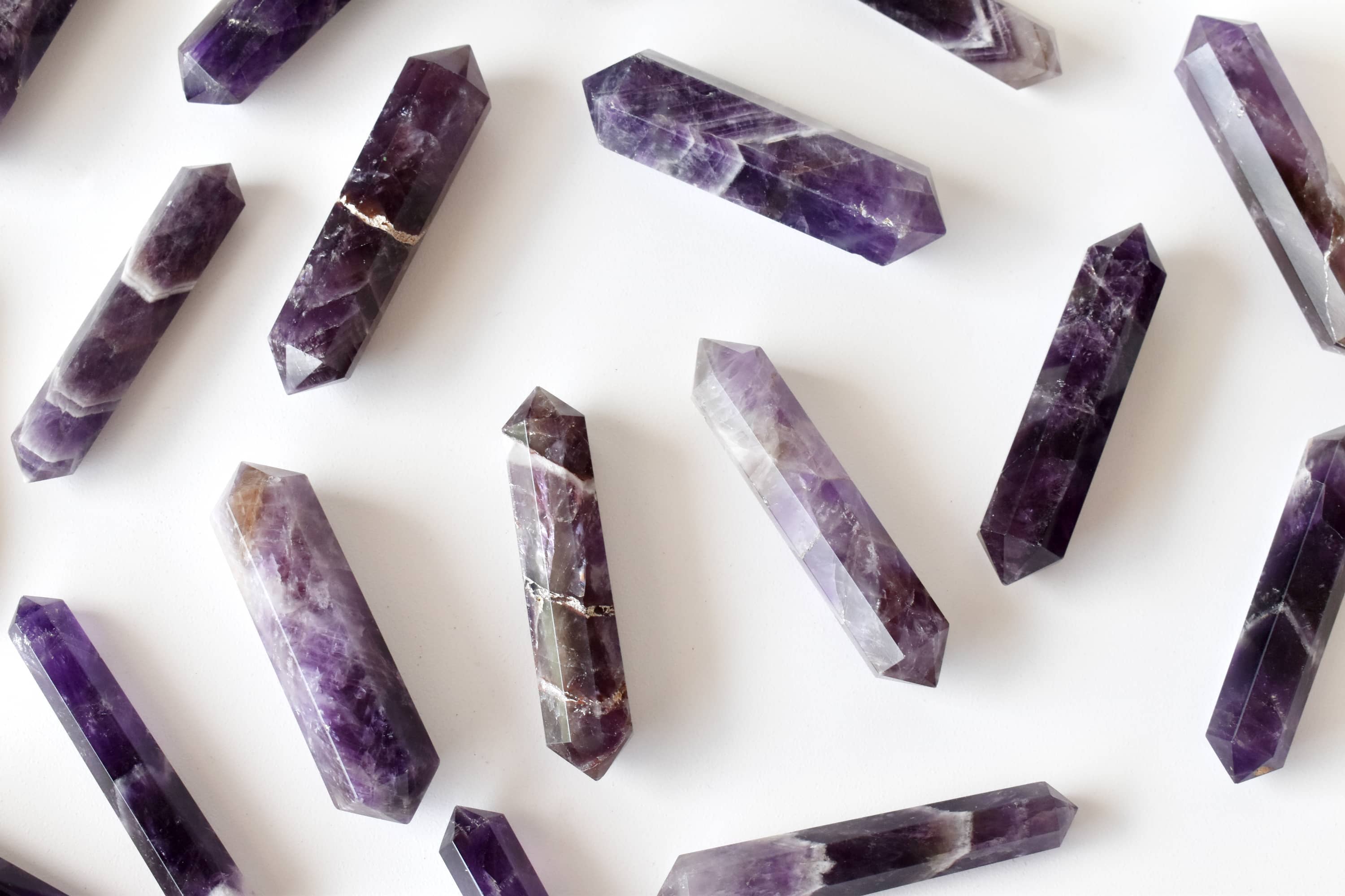 Soothing Crystals - Wholesale Spiritual Stone/Crystal - Crystal Points | Amethyst | Double Point Crystal Pencils6