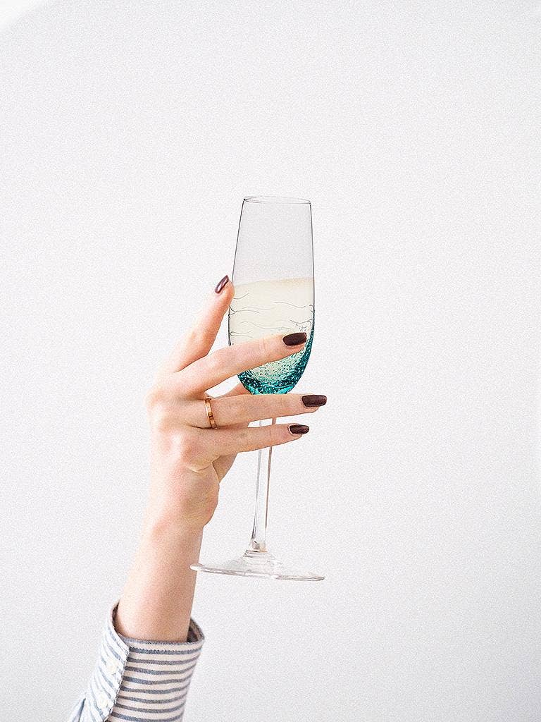 Abbott - Vente Verres à vin - Poisson Bleu/Transparent Verre Taillé11