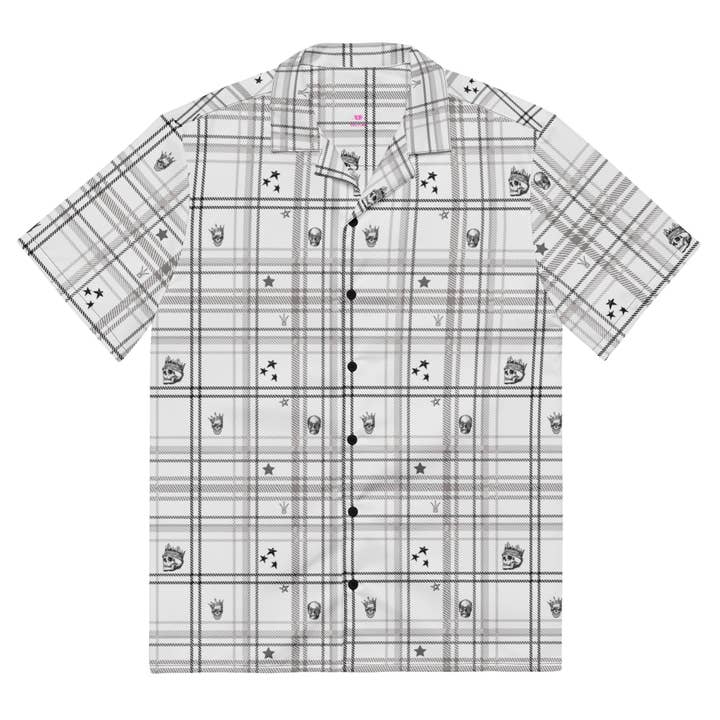 I will not comply in Gray Plaid Unisex Hawaiian shirt for wholesale by Once Upon a Find Couture