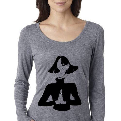 Namaste Lady Long Sleeve Tee for wholesale by The Reiki Shop