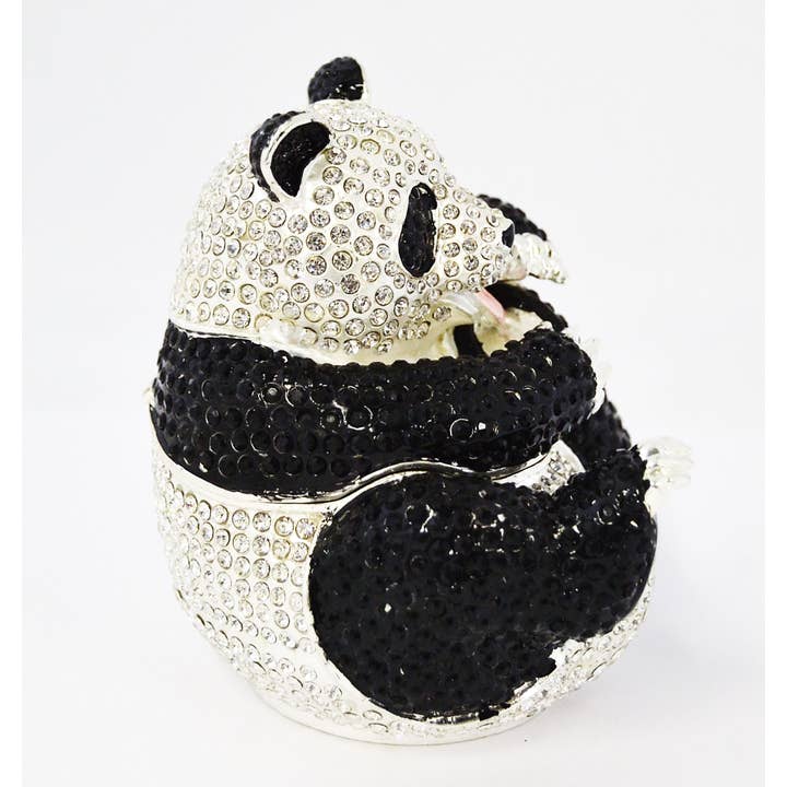 Ciel Collectables - Vente Boîte/rangement à bijoux - Boîte à babioles Bejeweled Big Panda. Set à main en cristal Swarovski1