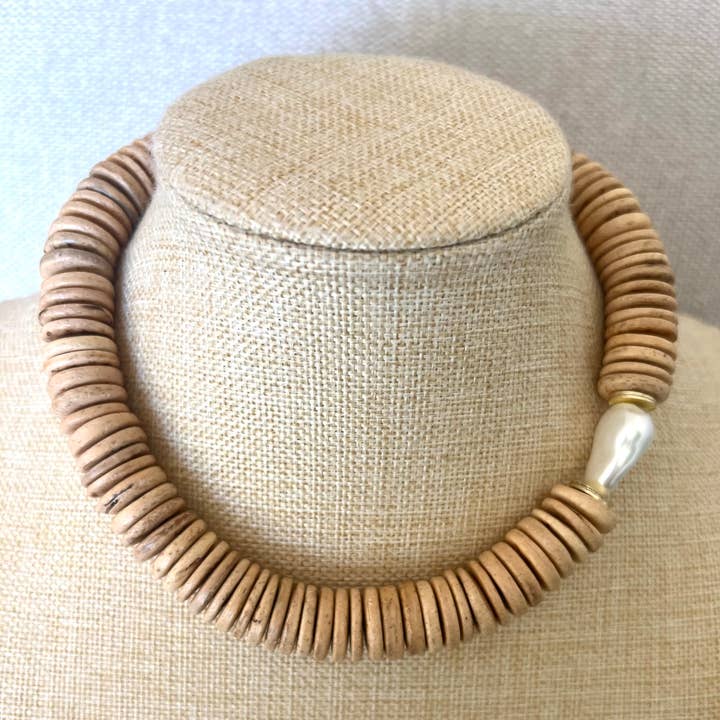 Grace Designs - Wholesale Beaded/Pearl Necklace - Coconut Shell Bead Necklace