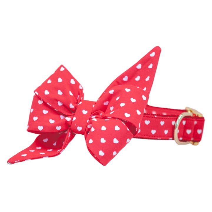 Collier pour chien Happy Hearts Belle Bow pour la vente par Crew LaLa