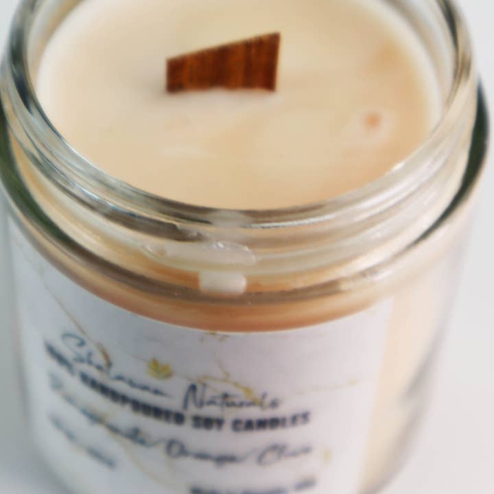 Vela de soja con aroma a granada/naranja/clavo para venta al por mayor de Shalawam Naturals