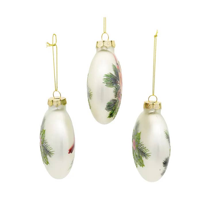 Kurt S. Adler, Inc. - Wholesale Ornament - 100mm Cardinal Holly Berry Ball 3P1