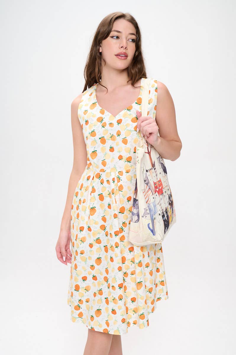 SM WARDROBE - Wholesale Tote Bag - Women's - MULTI CAT PRINTS TOTE BAG2