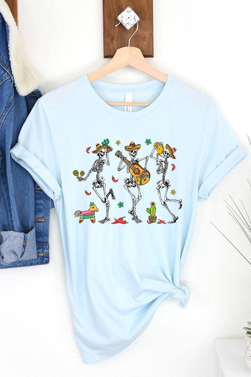 COLORBEAR - Wholesale T-Shirt (Graphic) - Women's - Cinco De Mayo Skeleton Graphic Tee5