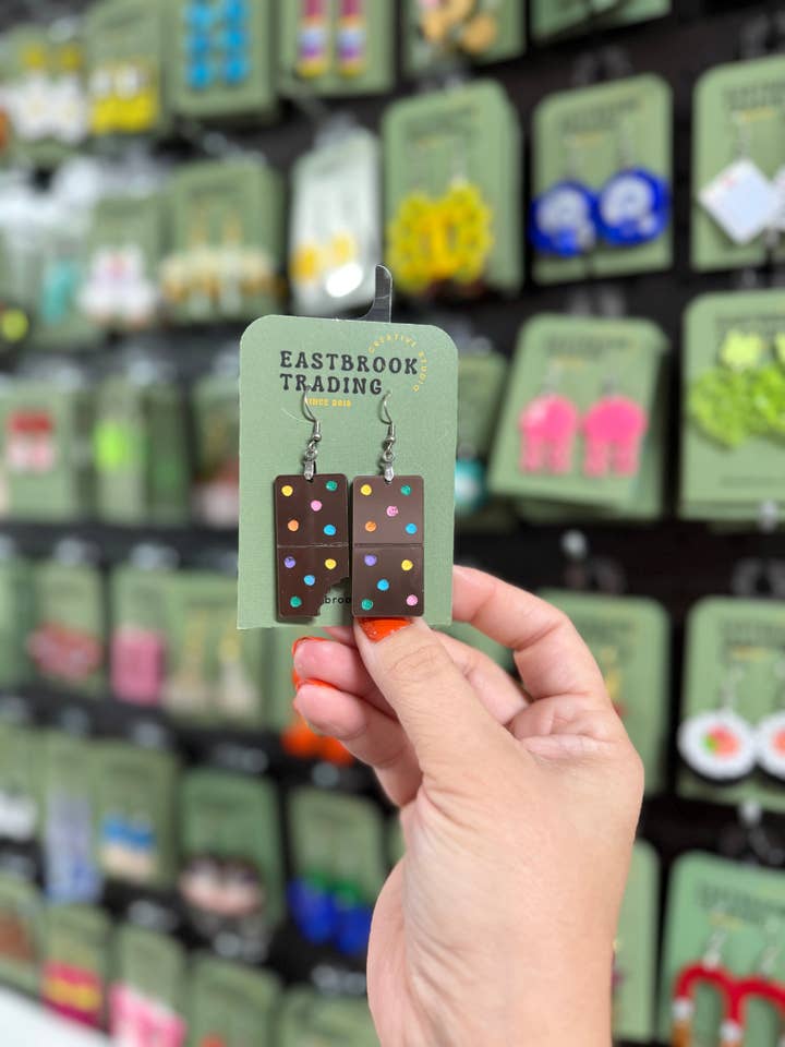 Brownie earrings for wholesale by Eastbrook Trading