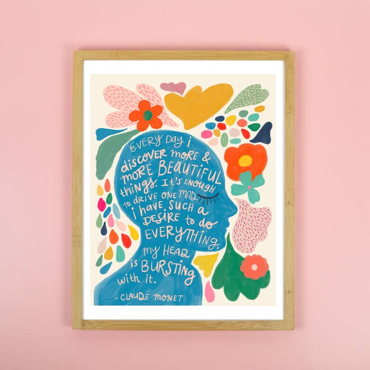 Dream Folk Studio - Wholesale Art Print - Monet Quote - Art Print2