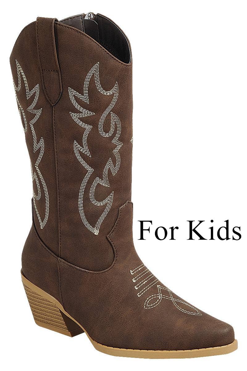 FASHION EMPORIO - Vente Bottes de cowboy – femme - Bottes de cowboy Cowgirl Chic pour enfants FL-CREEK-15K2