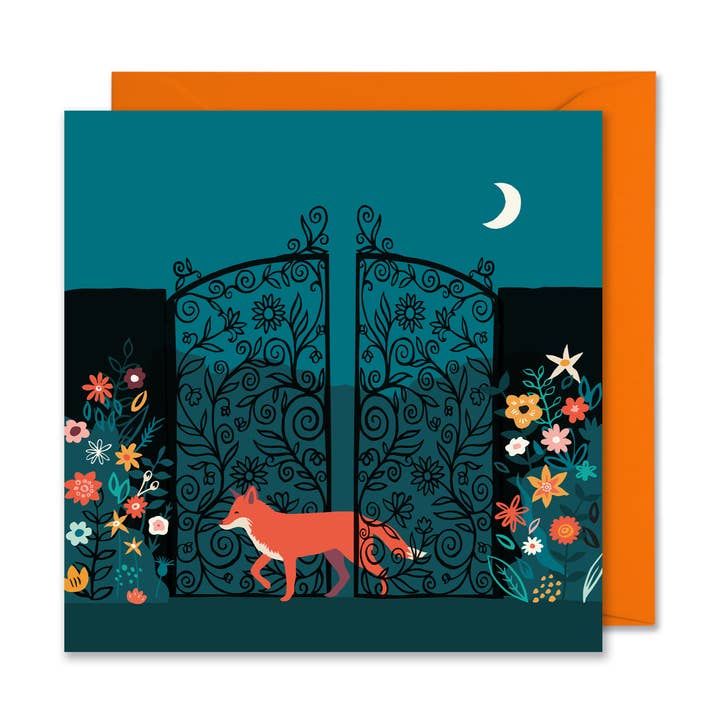 Midnight Garden Fox-kaart voor wholesale door Middle Mouse