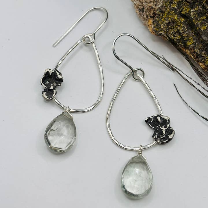 Rachel Renee Jewelry - Wholesale Dangle Earrings - LINDA Prasiolite Water Cast Teardrop Earrings