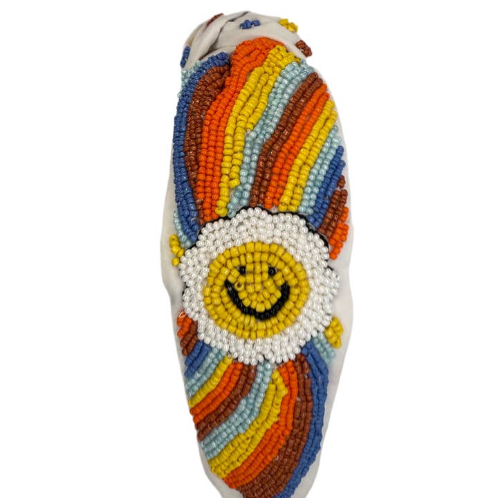 The Groovy Flower Daisy Beaded Headband for wholesale by Brooke Shade