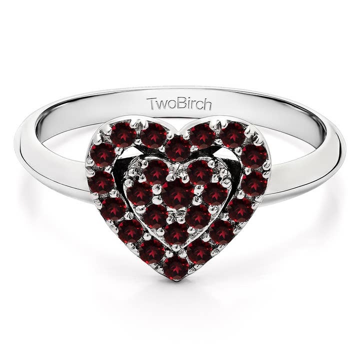 10k Gold with Rubies Promise Ring RB0-PR-0161-WG-F for wholesale by TwoBirch